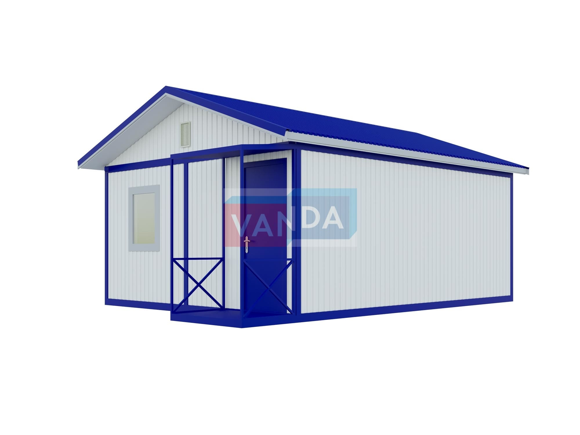 Модульная бытовка 4.8x6.0 Вагонка деревянная